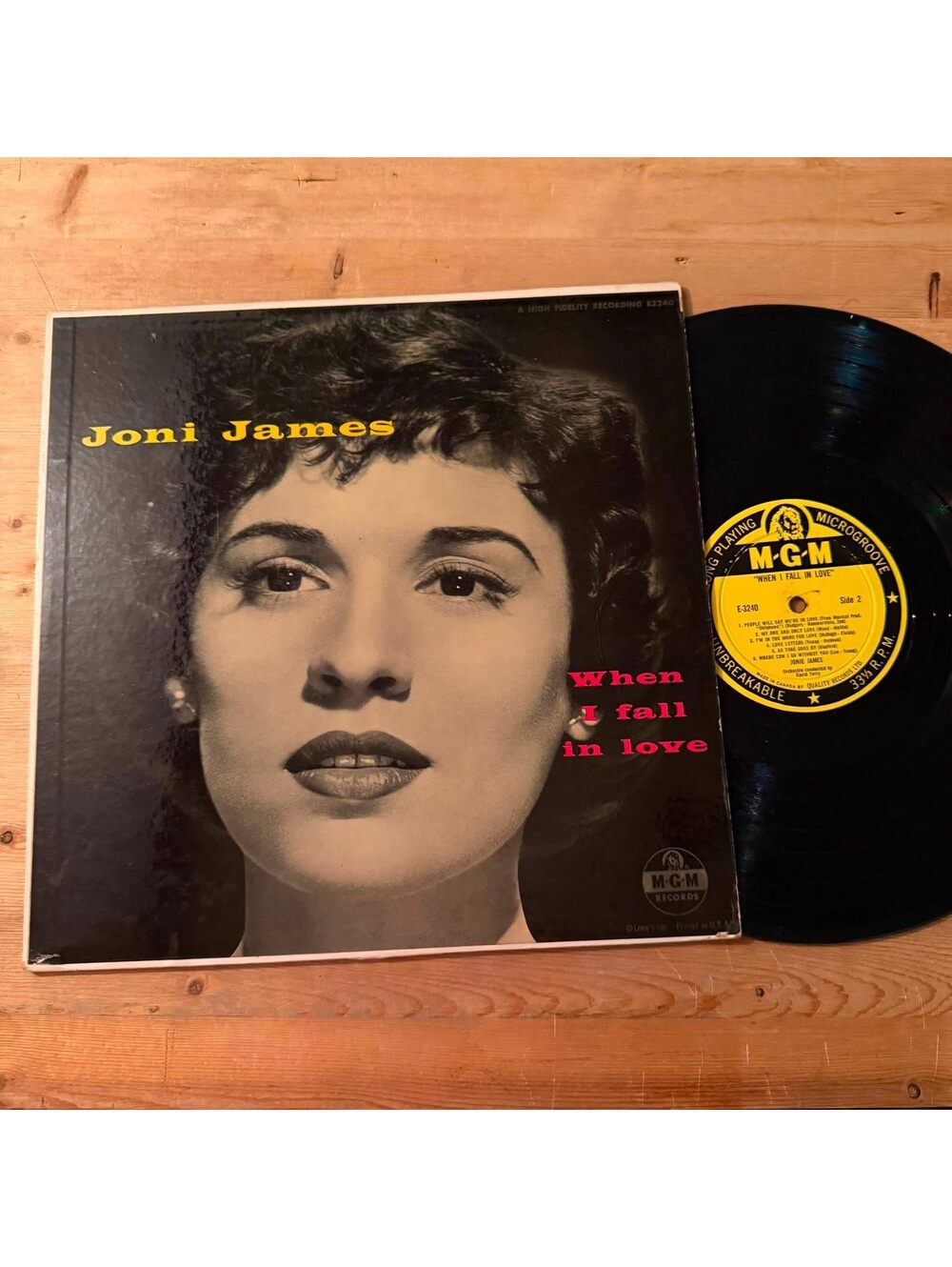 Joni James - When I Fall in Love 33rpm VG+ VR21